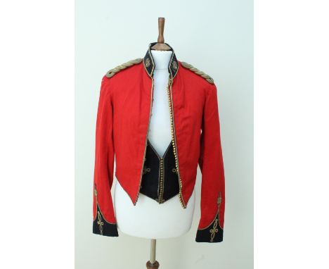 An early 20th Century Light Infantry officer's mess dress, bearing a label inscribed Lt J H Phelps