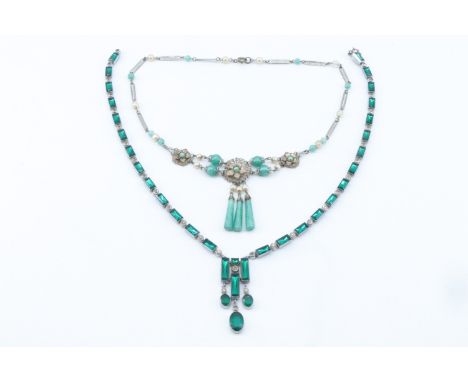 Two vintage costume necklaces, second quarter 20th Century
