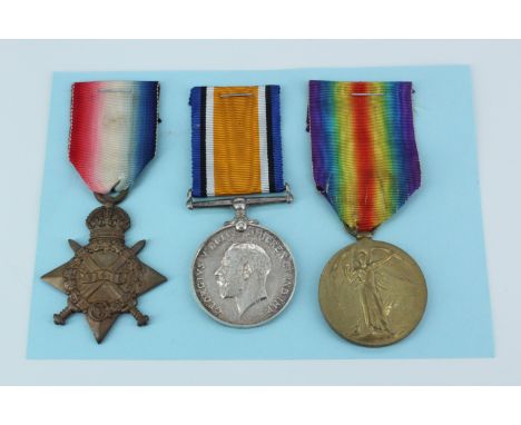 A 1914-15 Star with British War and Victory Medals to 15050 Pte H Case, Somerset Light Infantry