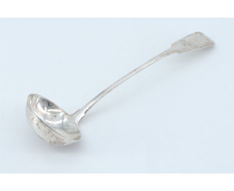 An early 19th Century Scottish silver fiddle pattern toddy ladle, W Jamieson, Aberdeen, 29 g, 16 cm