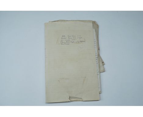 A group of 17th - 18th Century autograph manuscript letters pertaining to the Forbes of Culloden