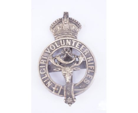 An early 20th Century Indian Army Nilgiri Volunteer Rifles pagri badge