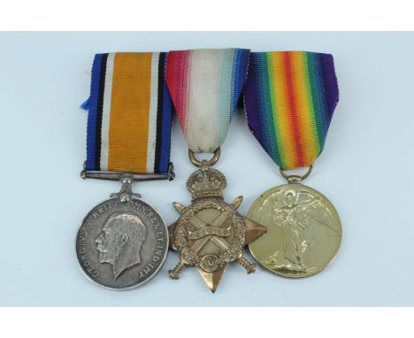 A 1914-15 Star with British War and Victory Medals to PO 16332 Pte F Courten, Royal Marine Light Infantry