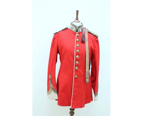 A 1914 East Kent Regiment officer's dress tunic, bearing a label inscribed Capt R E Power