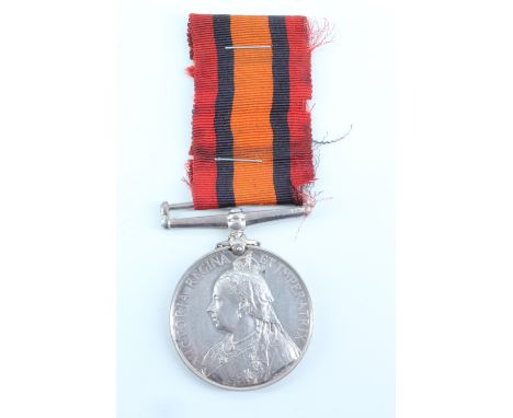 A Queen's South Africa Medal engraved to No 2571 SQDN SGT E F Wilkinson, 5th R I Lcrs [Royal Irish Lancers]