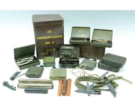 A quantity of largely late 20th Century British military rifle accessories including combination tools, oil bottles, etc
