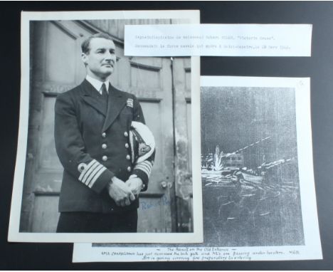 A large signed portrait photograph of Royal Navy Commander Robert Ryder, awarded the Victoria for actions at St Nazaire on th