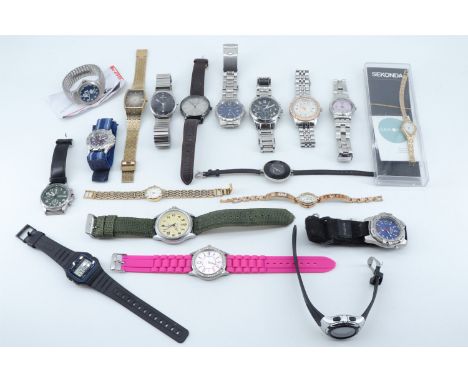 Sundry wristwatches including Sekonda, Casio, Swatch etc