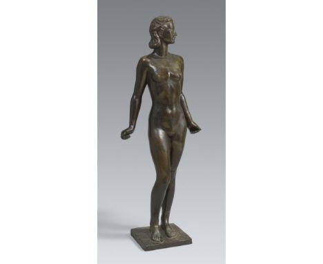 Bronze Höhe 158,5 cm Auf der mitgegossenen Plinthe monogrammiert 'FK' (ligiert), rückseitig am Plinthenrand mit dem Gießerste