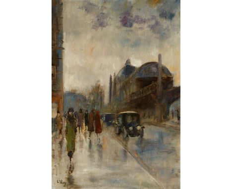 Öl auf Leinwand 52 x 35 cm Gerahmt. Unten links schwarz signiert 'Lesser Ury'. - Rückseitig auf dem Keilrahmen mit dem Stempe
