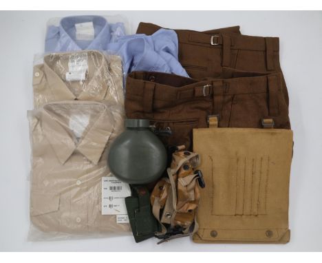 Uniform components and webbing, some factory sealed. UK P&amp;P Group 3 (£30+VAT for the first lot and £8+VAT for subsequent 