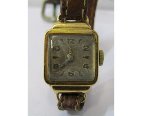 18ct GOLD CASED VINTAGE LADIES WRIST WATCH 