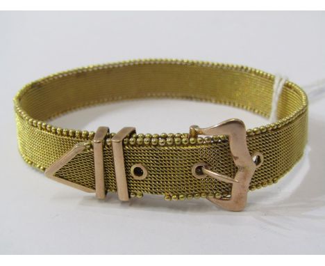 VINTAGE BELT STYLE BRACELET, gold approx 20.8 grams 