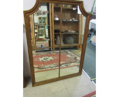 ANTIQUE CONSOLE MIRROR, gilt framed 4 section console mirror, 45" height 33" width 