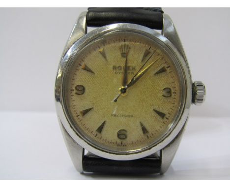 VINTAGE ROLEX OYSTER PRECISION, on vintage leather strap, manual wind mechanical movement, appears to be in good working cond