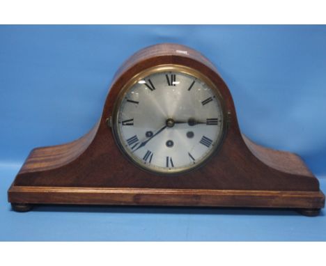 A NAPOLEON HAT MANTEL CLOCK