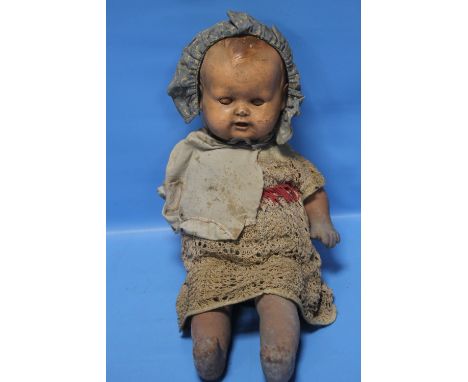 A VINTAGE PORCELAIN HEADED SEYFARTH &amp; REINHARDT DOLL WITH SuR MARK ON BACK OF HEAD  A/FCondition Report:Crack to head