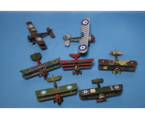 SEVEN MODEL WWI AIRCRAFTS, to include Sopwith Camel F1, Fokker DR1 etc