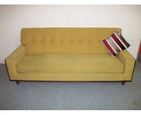 A G-PLAN RETRO STYLE SOFA (SCATTER CUSHION NOT INCLUDED).