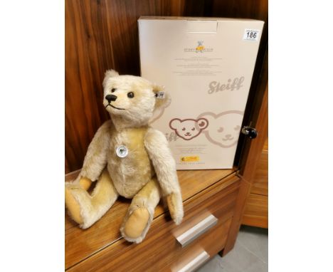 Boxed Steiff Limited Edition Blonde Teddy Bear Toy 1907 Replica