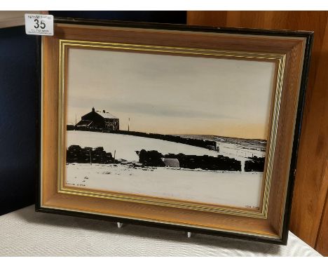 Pennine Winter Signed Print by Peter Brook - 34x26cm