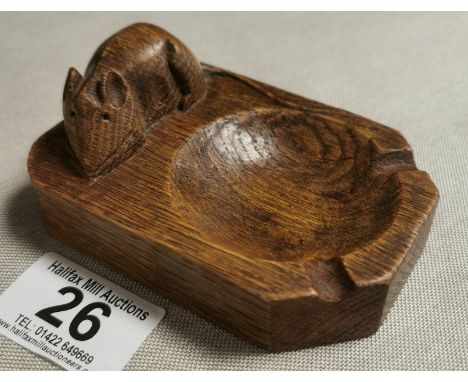 Early Yorkshire Oak Mouseman Ashtray 