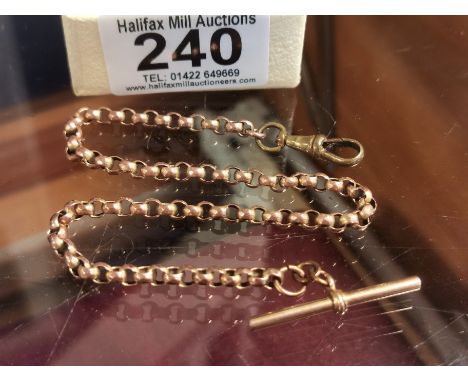 Gold 9ct Gypsy Chain w/brass clasp - total weight 8.5g