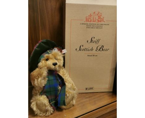 Boxed Steiff Limited Edition Scottish Teddy Bear