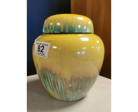 Vintage Shelley Art-Deco Dripware Lidded Ginger Jar - 17cm high