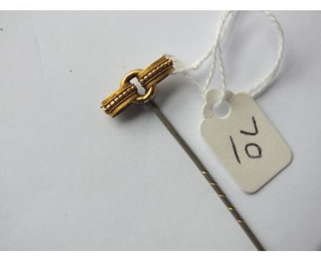 Antique gold top stick pin       