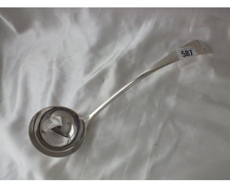 Heavy O.E. pattern soup ladle, Lon 1904 by GJ &amp; DF  305g.         