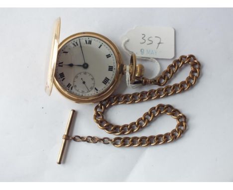 Rg. Hunter pocket watch on metal chain    