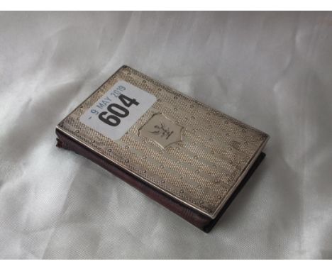 Georgian notepad, crested and engine turned, 3" high  B'ham 1833 by T &amp; P       