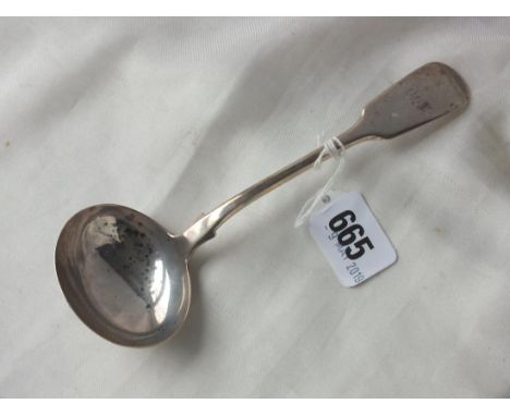 Exeter. Fiddle pattern sauce ladle, 1844 by WRS 45g.  
