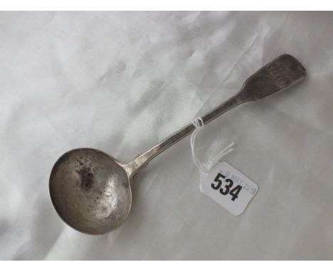 Victorian fiddle pattern sauce ladle, Lon 1884 by GA  65g.         