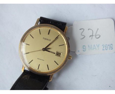 Gents 9ct. Tissot Seastar wrist watch    