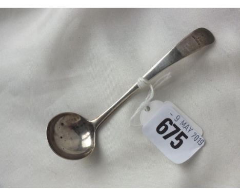 Georgian O.E. crested cream ladle, Lon 1789 by TN  12g.         