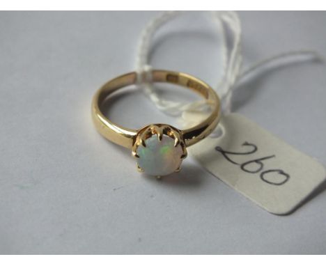 18ct gold opal ring approx size N     