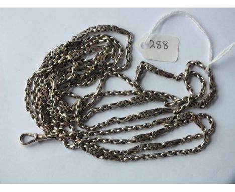 9CT FANCY LINK GUARD CHAIN  60" long 33.2g       