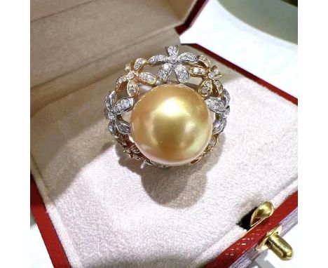 Sterling silver and gold bead ring, diameter 13-14MM, perfect round, slight flaws!Freight: 1.International Freight: Foreign s