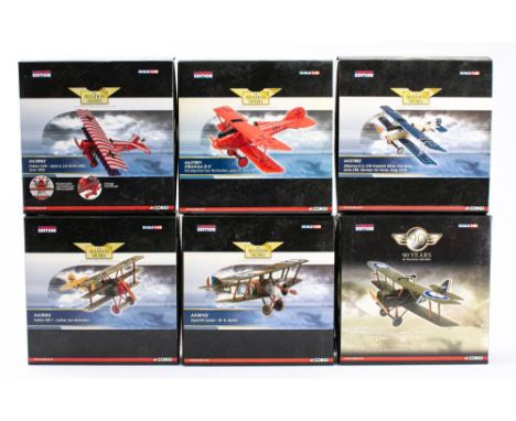 Corgi Aviation Archive. A boxed group of six WWI aircraft: including AA37801 Albatross D.V Ritt.Manfred Von Richtofen, Jasta 