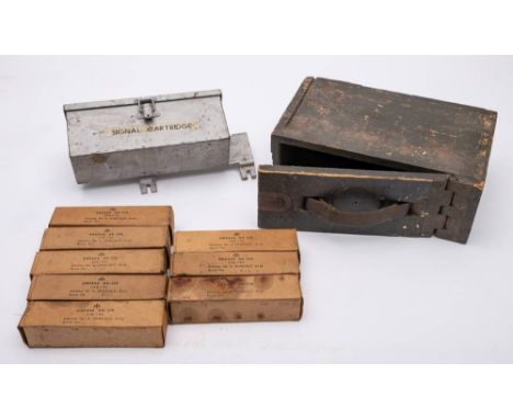 A mixed assortment of militaria: to include browning machine gun ammunition box, webbing, kit bags, brace attachments, gas ma