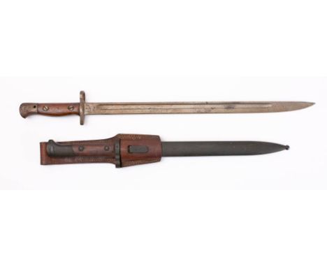 A WWI period  British 1907 pattern bayonet,: together with a post WWII Czechoslovakian VZ24 pattern bayonet in scabbard with 