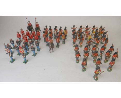 Hearld,  Britain's,  Del Prado and others, a collection of painted white metal and plastic figures:  includes; Highland band 