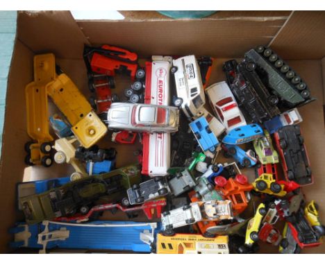 Dinky, Corgi &amp; other assorted diecast vehicles: mostly dating from the 1970's and 80's all playworn.