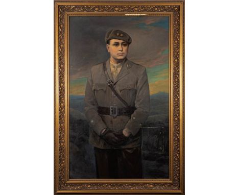 Dionisio Calleja [early 20th Century]-Portrait of an Army Officer, three-quarter length,:-signed and dated 1939.oil on canvas