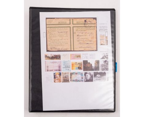 A collection  of WWI &amp; WWII active service letters: including a manuscript account of the Turkish campaign  on the Suez c