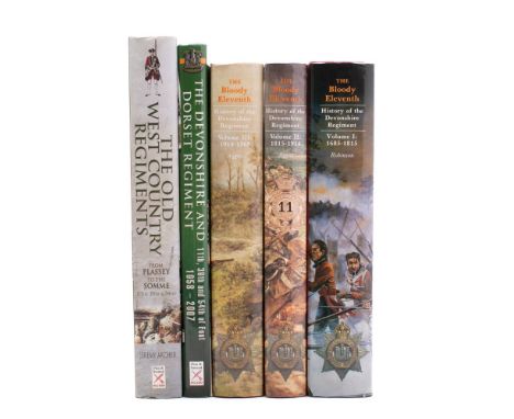 Robinson R, E, R &amp; Aggett, W. J, P. 'The Bloody Eleventh. History of The Devonshire Regiment'  three volumes, Devonshire 