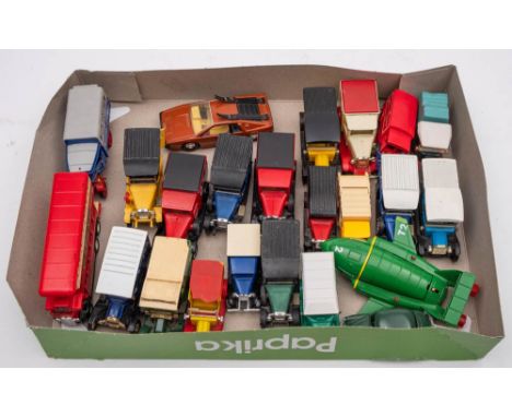 Corgi  and others. An unboxed group of various  vehicles: including a Corgi James Bond Lotus Esprit, Matchbox Models of Yeste