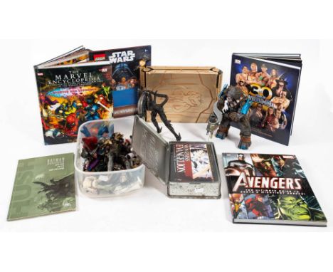A collection of loose Star Wars figures: together with 'The Bounty Hunter Code Book' in presentation case and a small group o